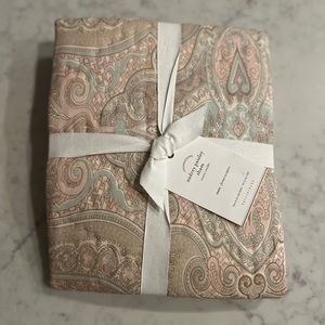 New Pottery Barn Audrey Paisley Bed Quilted Pillow Euro Sham